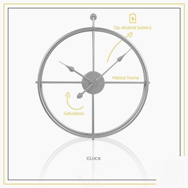 Modern Steel Wall Clock – Elegant Minimalist Design - Image 7