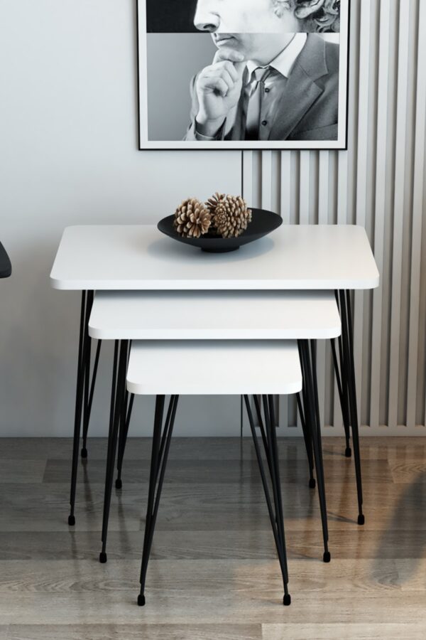 Milano Model – Modern 3-Piece Nesting Table Set with Metal Legs - Image 6