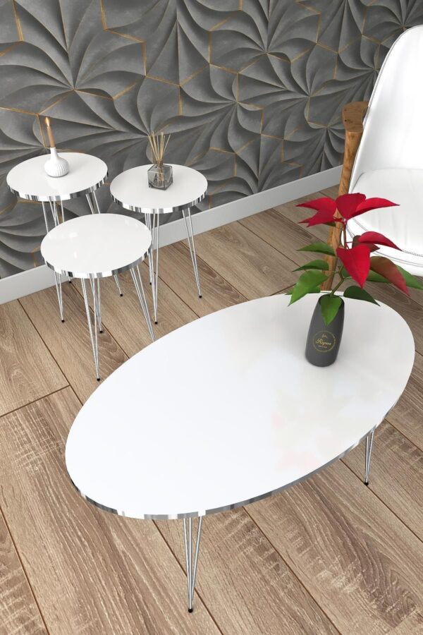 Milano Round – 4-Piece Table Set with Center Table (Oval or Rectangular) - Image 5