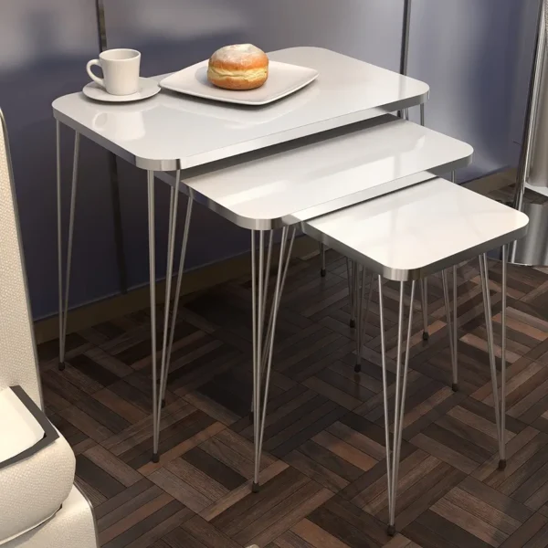 Milano Model – Modern 3-Piece Nesting Table Set with Metal Legs - Image 4