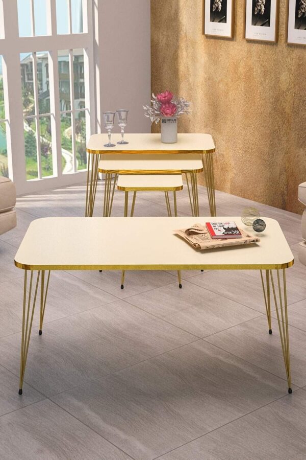 Milano 4-Piece Table Set – Coffee Table + 3 Nesting Side Tables - Image 3