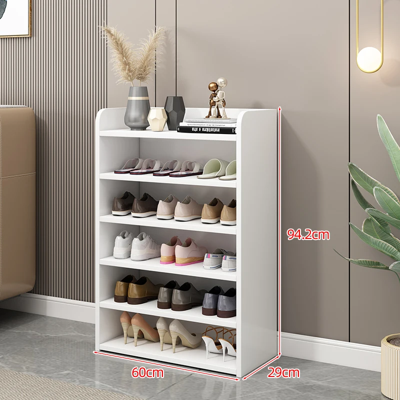 Simple Wooden Shoe Cabinet – 5 Shelves