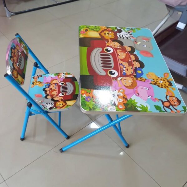 Folding Study Table & Chair Set for Kids – Educational Design - Image 3