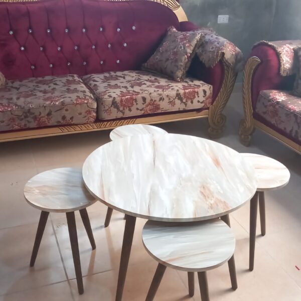 Marno – 80×80 cm Center Table with 4 Side Tables - Image 14