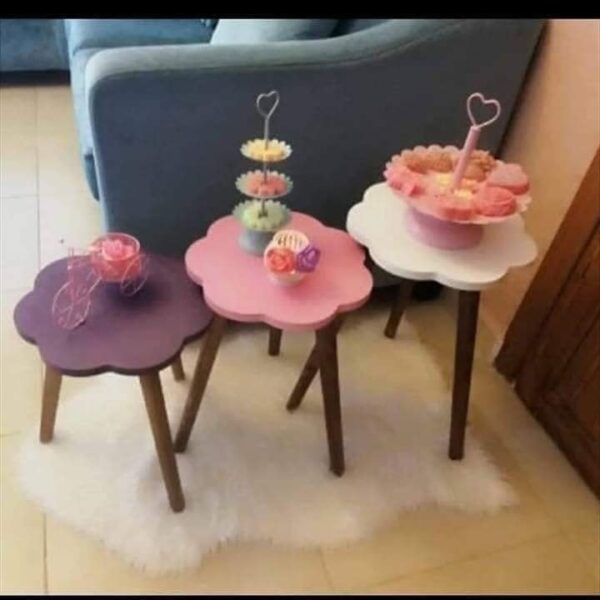 Marno flower\colored – 3 Side Tables Set - Image 9