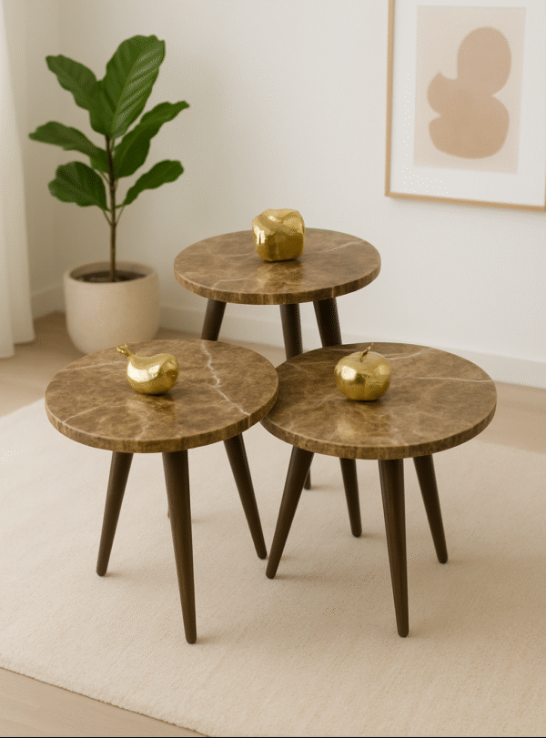 Marno – 3 Round Side Tables Set - Image 3