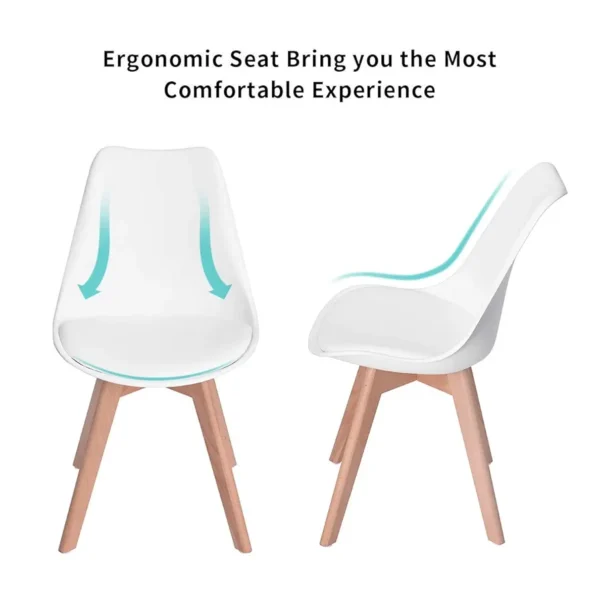 Modern Chair with Wooden Legs – Ergonomic Design & Multiple Colors - Image 7