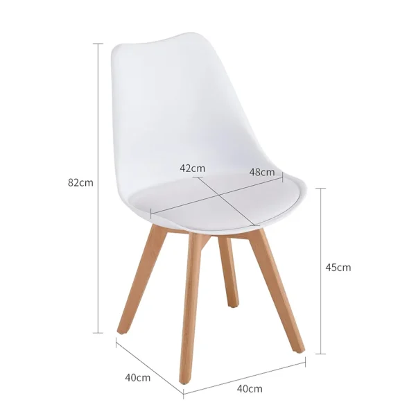 Modern Chair with Wooden Legs – Ergonomic Design & Multiple Colors - Image 11