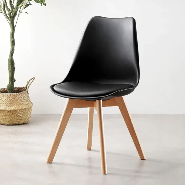 Modern Chair with Wooden Legs – Ergonomic Design & Multiple Colors - Image 4