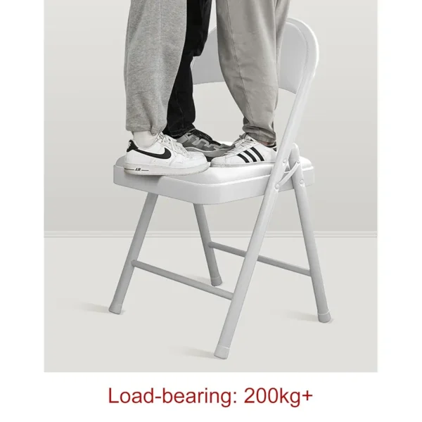 Foldable Padded Chair – Black or White - Image 8
