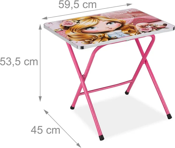 Folding Study Table & Chair Set for Kids – Educational Design - Image 13