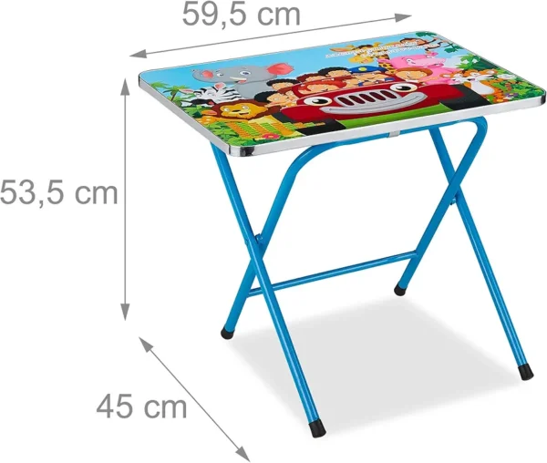 Folding Study Table & Chair Set for Kids – Educational Design - Image 9