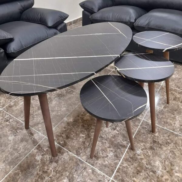 Marno – Oval Coffee Table Set with 3 Side Tables - Image 6