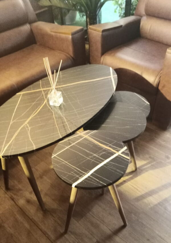 Marno – Oval Coffee Table Set with 3 Side Tables - Image 11