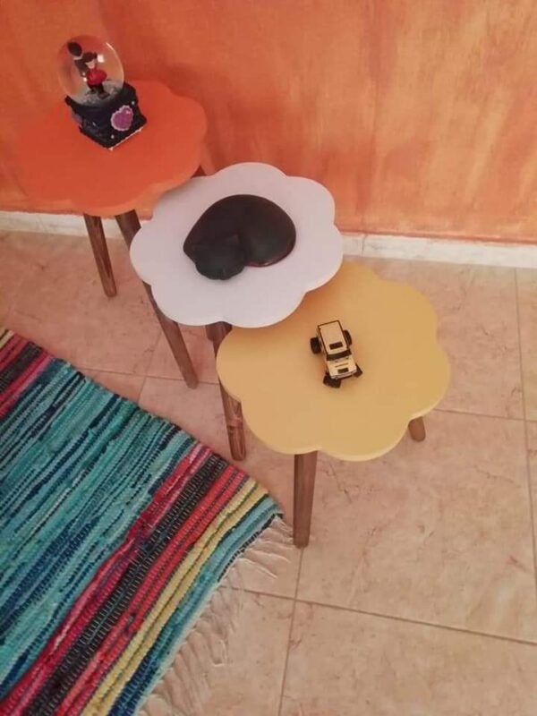 Marno flower\colored – 3 Side Tables Set - Image 8