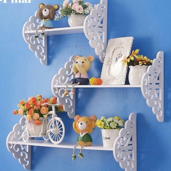 Wall Shelves – 3-Piece Set (Cloud or Carved Design) - Image 5