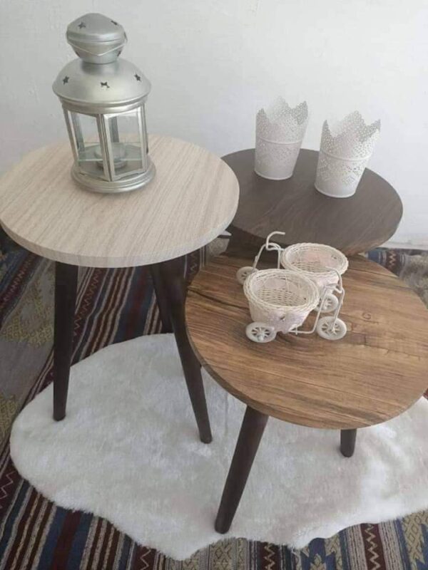 Marno flower\colored – 3 Side Tables Set - Image 5