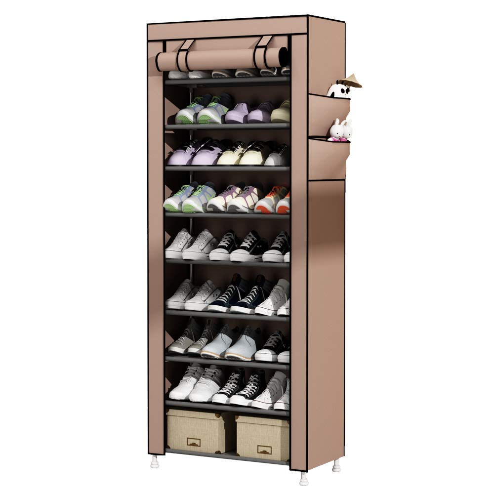 Fabric Shoe Rack with Cover – 9-Tier Large Capacity Organizer