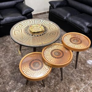 Round Center Table Set with 3 Side Tables – Marno 3D Family