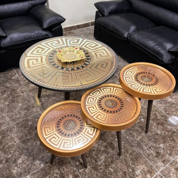 Round Center Table Set with 3 Side Tables – Marno 3D Family