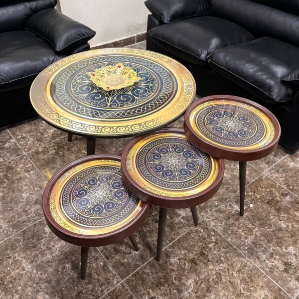 Round Center Table Set with 3 Side Tables – Marno 3D Family - Image 2