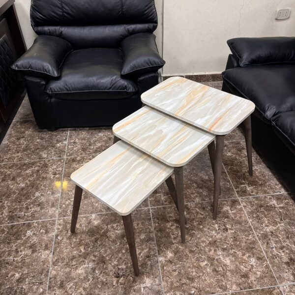 Marno - 3-Piece Side Table Set with 4 Swedish Wood Legs - Image 5