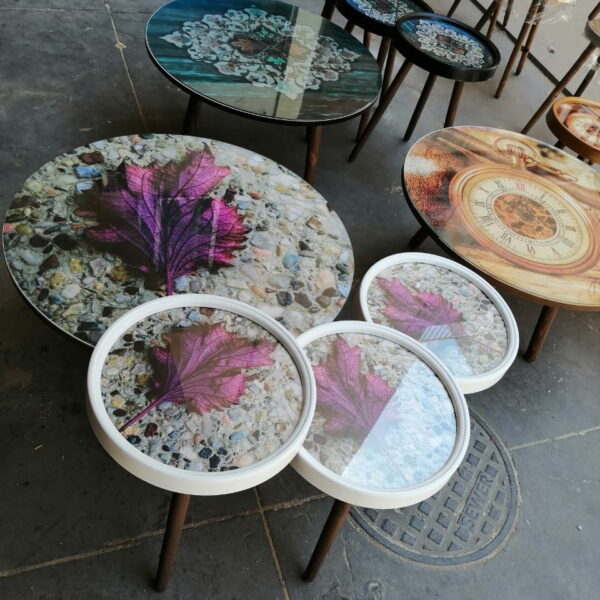Round Center Table Set with 3 Side Tables – Marno 3D Family - Image 4