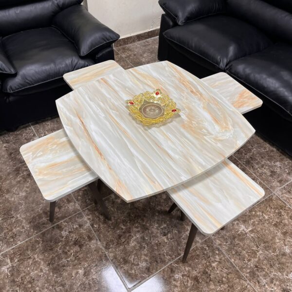 Marno – 80×80 cm Center Table with 4 Side Tables - Image 13