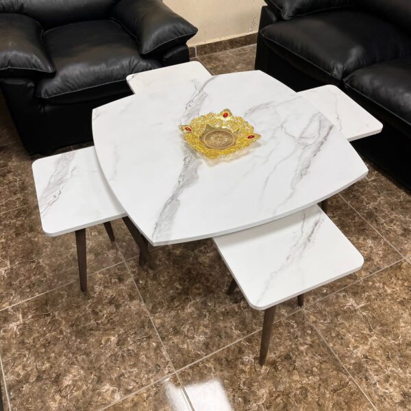 Marno – 80×80 cm Center Table with 4 Side Tables - Image 12