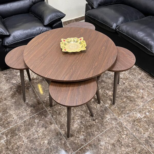 Marno – 80×80 cm Center Table with 4 Side Tables - Image 2