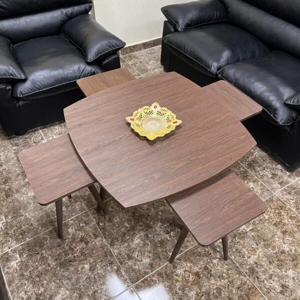 Marno – 80×80 cm Center Table with 4 Side Tables - Image 9