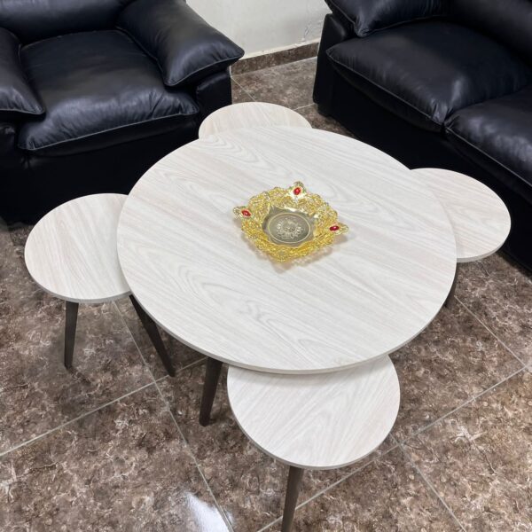Marno – 80×80 cm Center Table with 4 Side Tables - Image 4