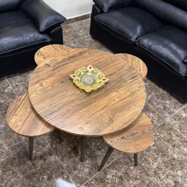 Marno – 80×80 cm Center Table with 4 Side Tables - Image 5