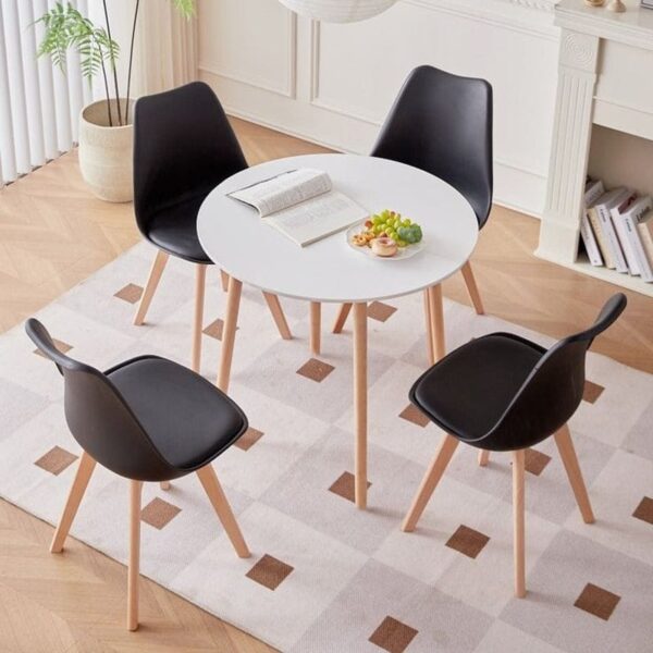 Dining Table Set with Chairs – Natural Beech Wood Legs - Image 13