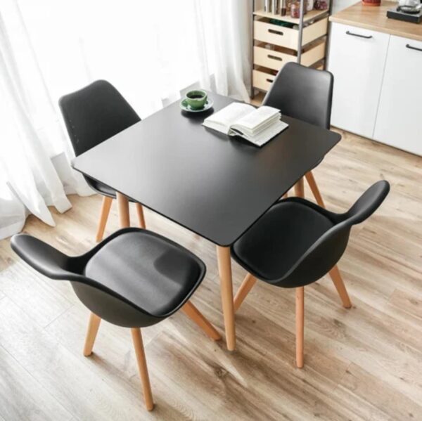 Dining Table Set with Chairs – Natural Beech Wood Legs - Image 5