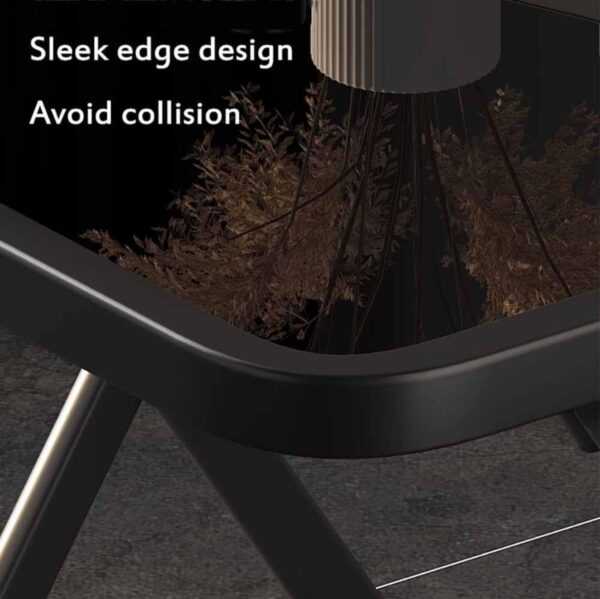 Folding Dining Table Set with 4 Chairs – Glass Top – Compact Design - Image 7