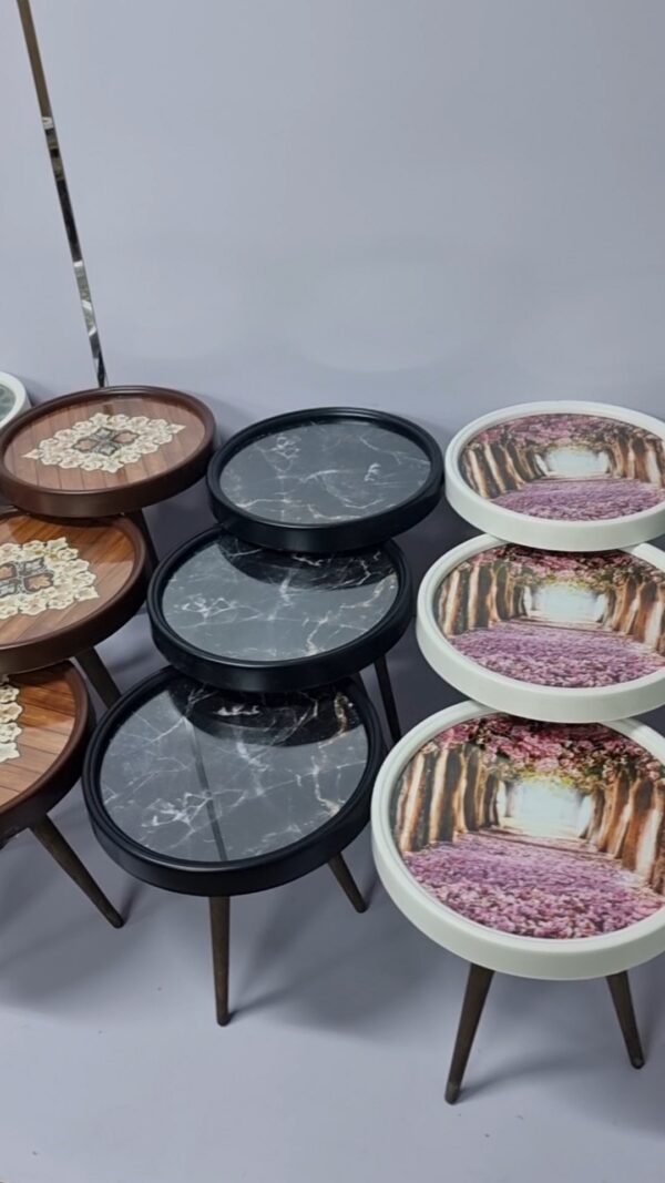 Marno 3D – Set of 3 Round Side Tables - Image 26