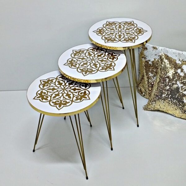 Milano Round – 3-Piece Nesting Round Table Set with Metal Legs - Image 13