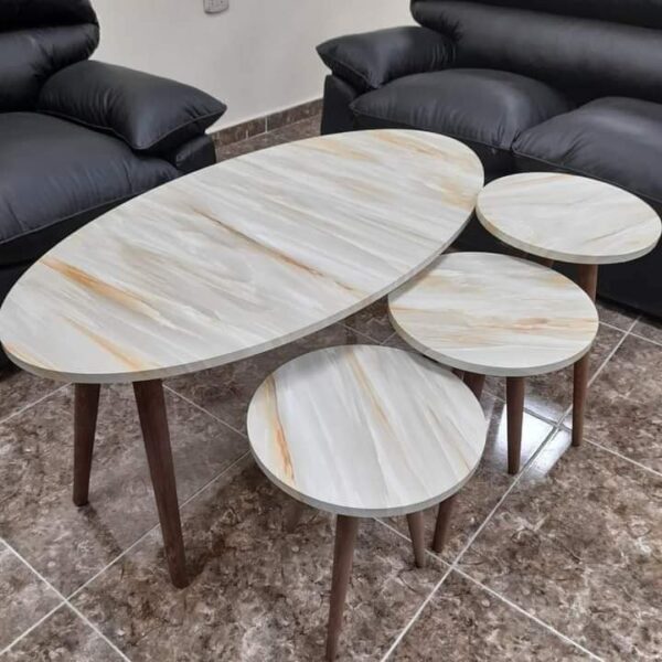 Marno – Oval Coffee Table Set with 3 Side Tables - Image 15