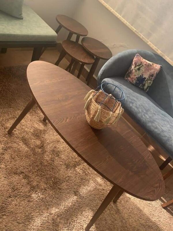 Marno – Oval Coffee Table Set with 3 Side Tables - Image 14