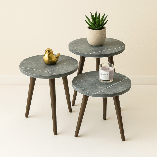 Marno – 3 Round Side Tables Set - Image 4