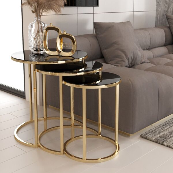 Chrome Frame Center or Side Tables – Glass or Marble Top - Image 13