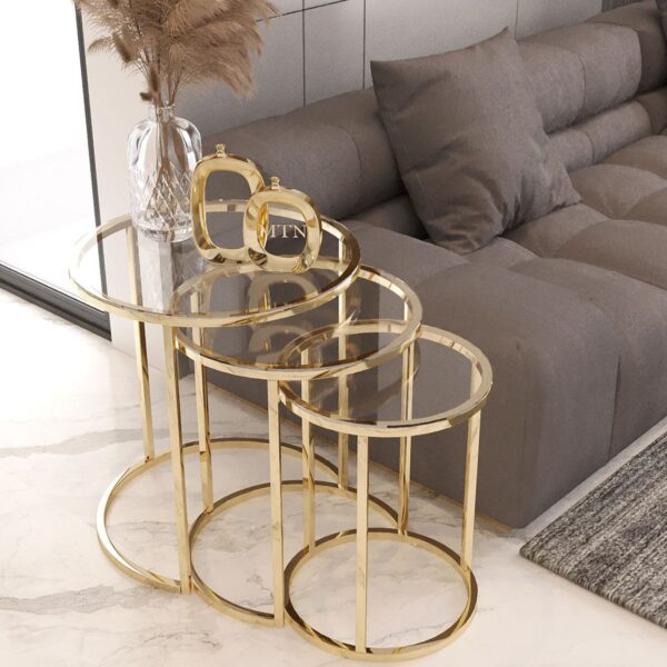 Chrome Frame Center or Side Tables – Glass or Marble Top - Image 9