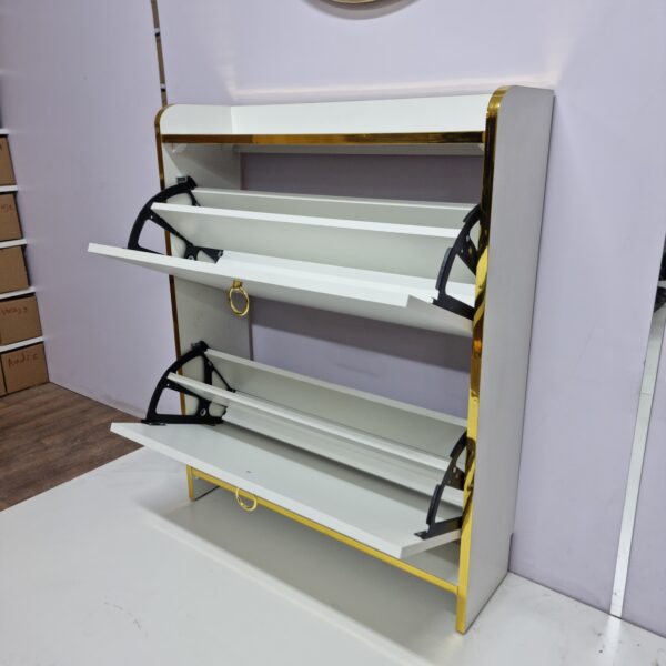 Modern Slim Shoe Cabinet with Mirror – Nesto - Image 6