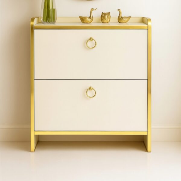Modern Slim Shoe Cabinet with Mirror – Nesto - Image 9