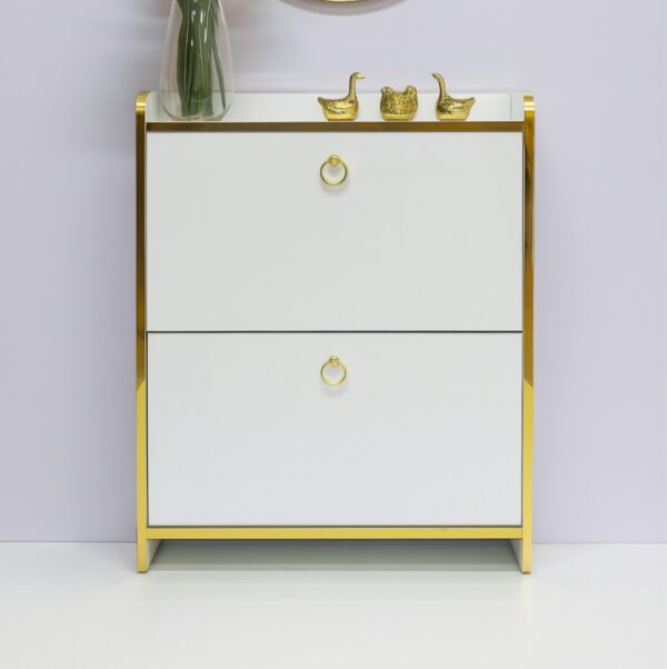 Modern Slim Shoe Cabinet with Mirror – Nesto - Image 10