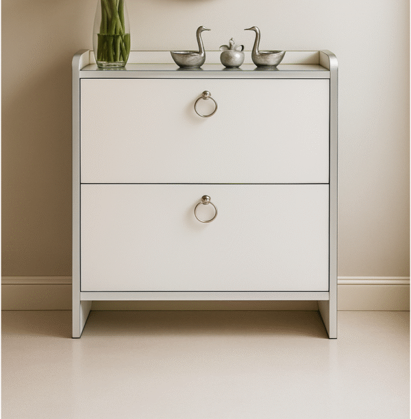 Modern Slim Shoe Cabinet with Mirror – Nesto - Image 12