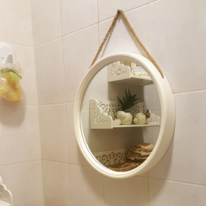Round Wall Mirror with Rope – 40 cm