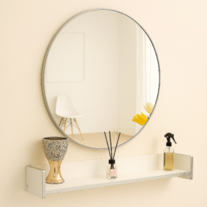 Mirror & Wall Shelf Set – White, Gold or Silver Frame