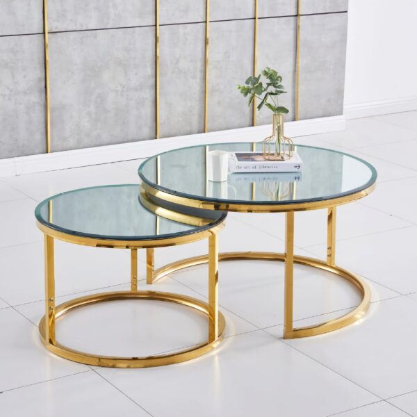 Chrome Frame Center or Side Tables – Glass or Marble Top - Image 10